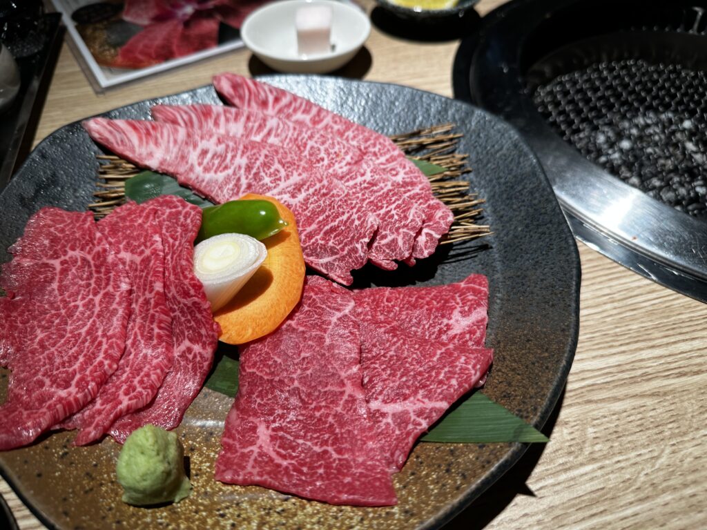 3 selections of Japanese Wagyu Beef Yakiniku 